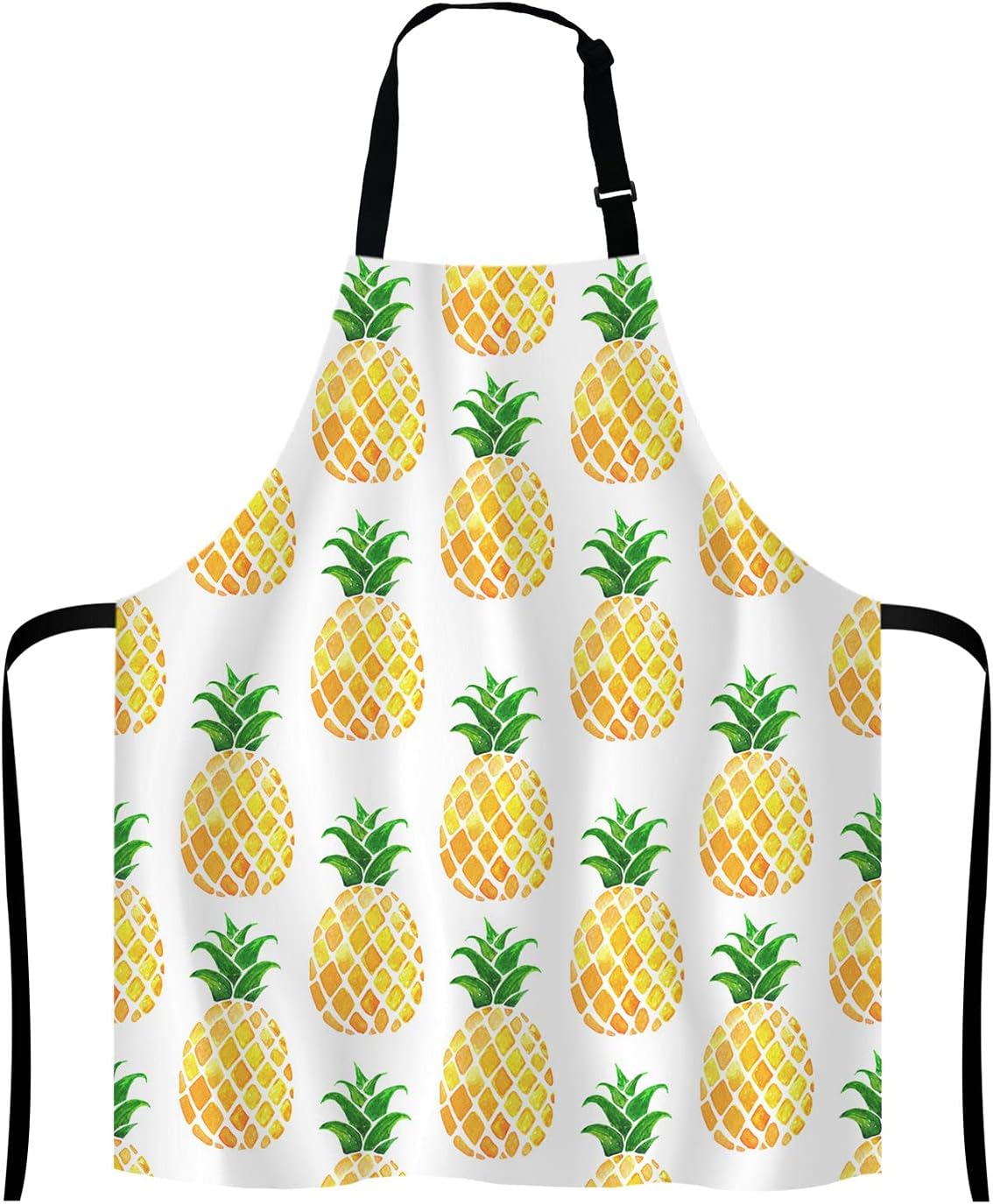Lefolen Funny Hipster Baking Apron Novelty Cooking Chef Gift For Men Womens Baking Gift Full BBQ Grilling Kitchen Apron Pineapple