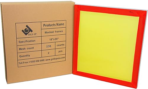 Impresión de visualización Marcos de aluminio al 18" x 20" con 230Malla (2unidades), color amarillo