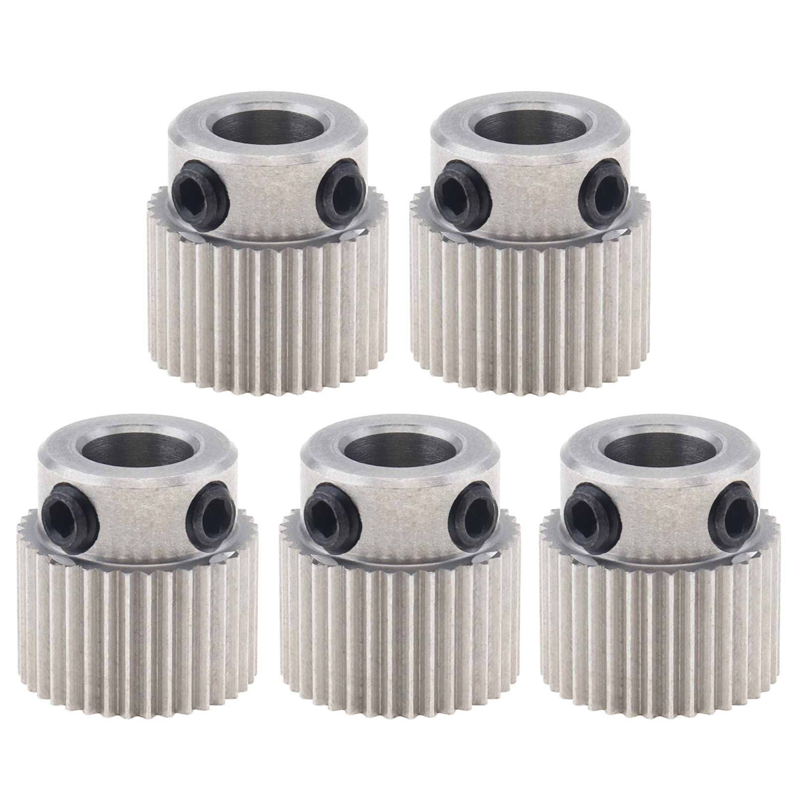 DiGiYes5Pcs Extruder Wheel Gear 36 Teeth Gear Stainless Steel 3D Printer Parts Drive Gear for MK7 MK8 Extruder