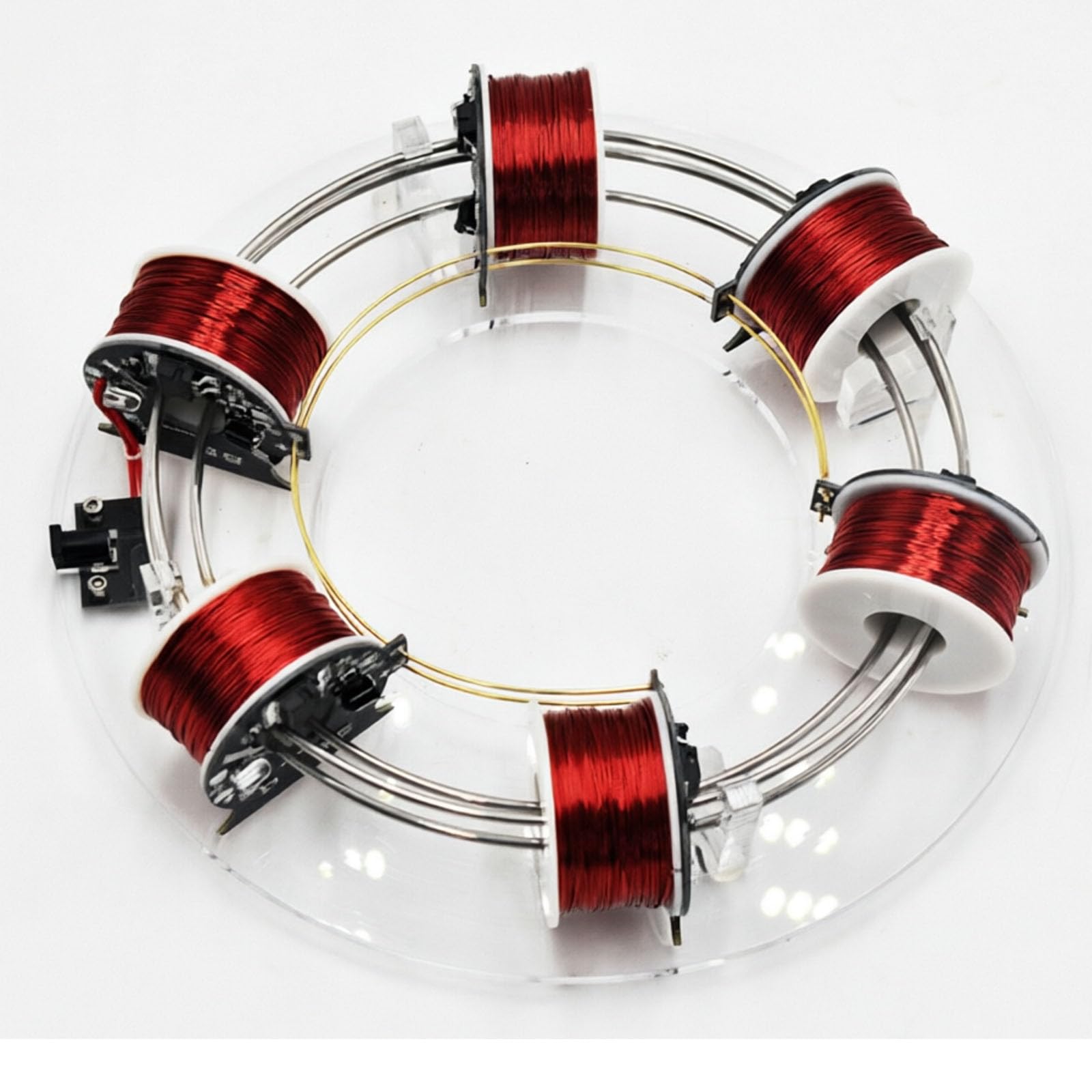 VILA SMO 6 Coils Ring Electromagnetic Accelerator, Electromagnetic Cyclotron, Diy Coil Circular Accelerator, High Speed, For Experimental Teaching, Scientific, Diy, Gifts, Experiment Equipment