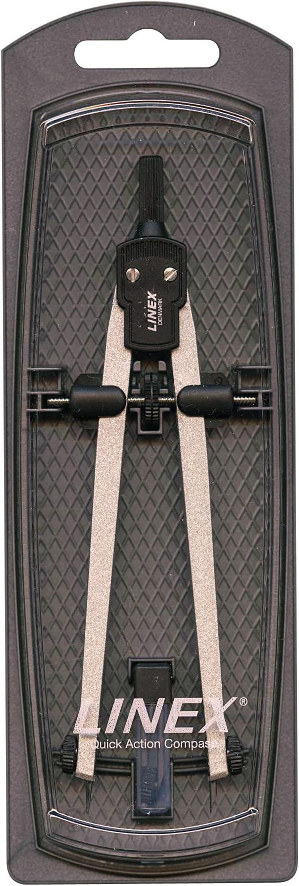 Linex Compass 100552550 Part NO Joints Adjustable Quick Draws Circles Up to 340 mm Diameter with Extra Leads Box