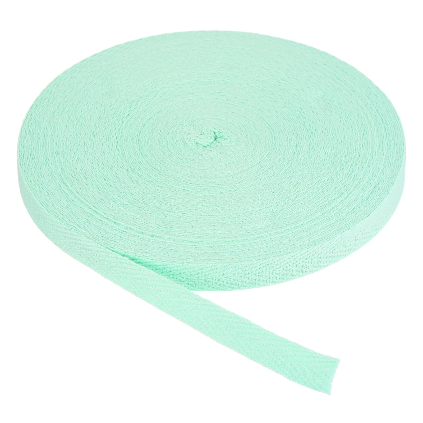 PATIKIL Cotton Twill Tape 3/8 Inch 25 Yards Cotton Ribbon Bias Binding Tape Herringbone Webbing Trim for Sewing Gift Wrapping Craft DIY Pale Blue