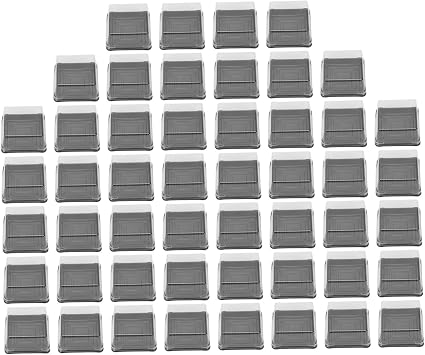 COLLBATH 50pcs Transparent Moon Cake Storage Boxes with Blister Design Dessert Containers for Parties Weddings and Home Use Cakes Cookies and Pastries