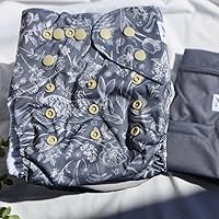 Vista 7 de Nora's Nursery Pañales de tela, paquete de 7 con 7 insertos y 1 bolsa húmeda, funda impermeable, lavable, reutilizable y pañales de bolsillo