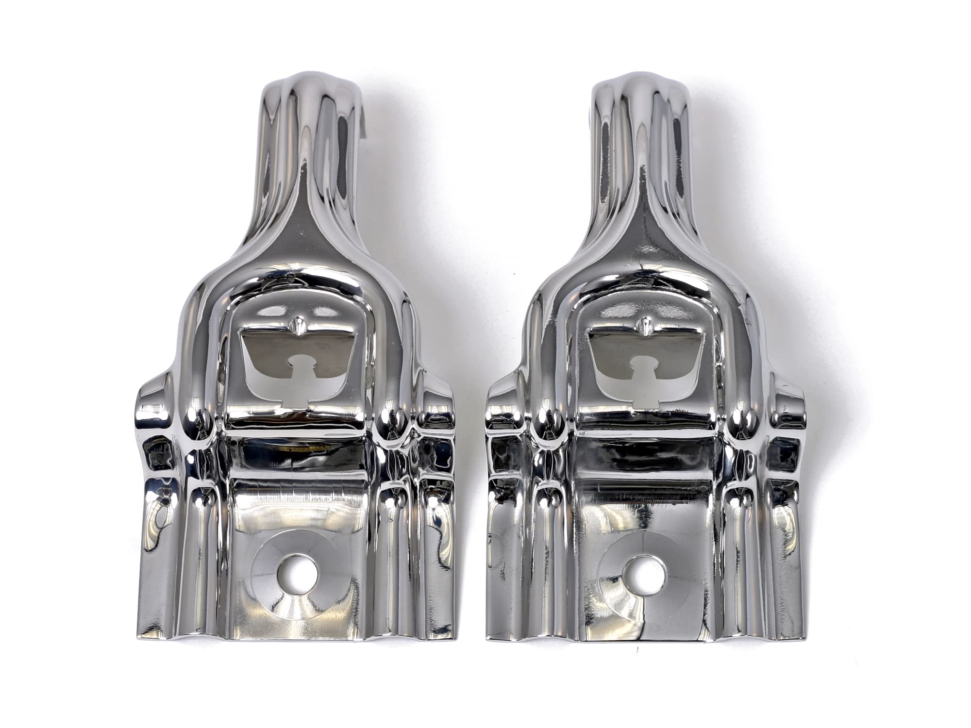 Drake Muscle Cars E7SZ-8A193-S Upper Radiator Brackets Polished Stainless Pair