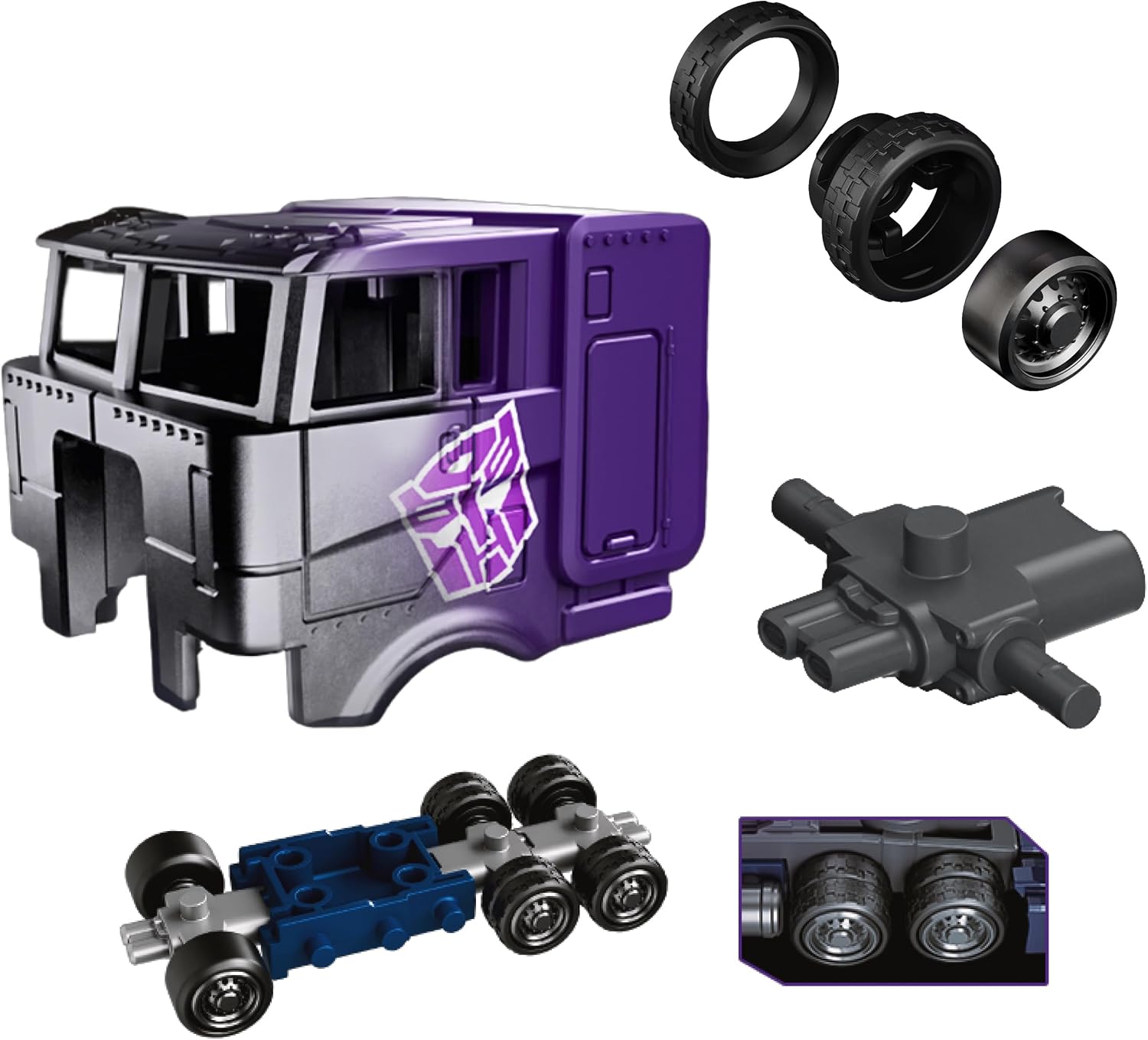 BLOKEES Wheels Transformers, CT02, Optimus Prime Shattered Glass, Truck Form, Model Kit, Assembly Required, 1/64 Scale, 9+