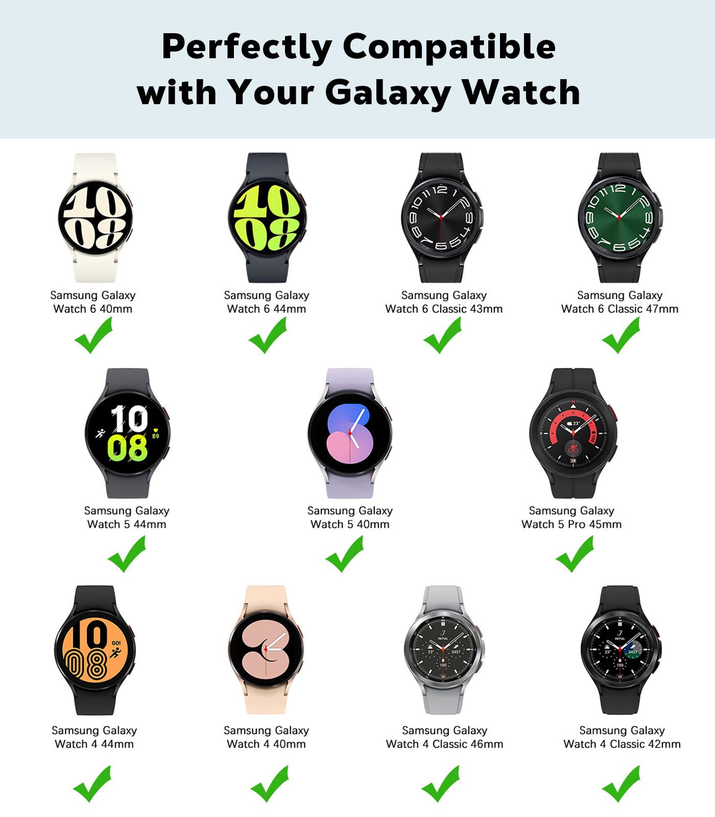 Astorgos One Click Mesh Metal Bands Compatible with Samsung Galaxy Watch 7 FE 6 5 4 40mm 44mm/Watch 6 4 Classic 43mm 47mm 42mm 46mm/5 Pro 45mm, No Gap Stainless Steel Band Magnetic Clasp, Black