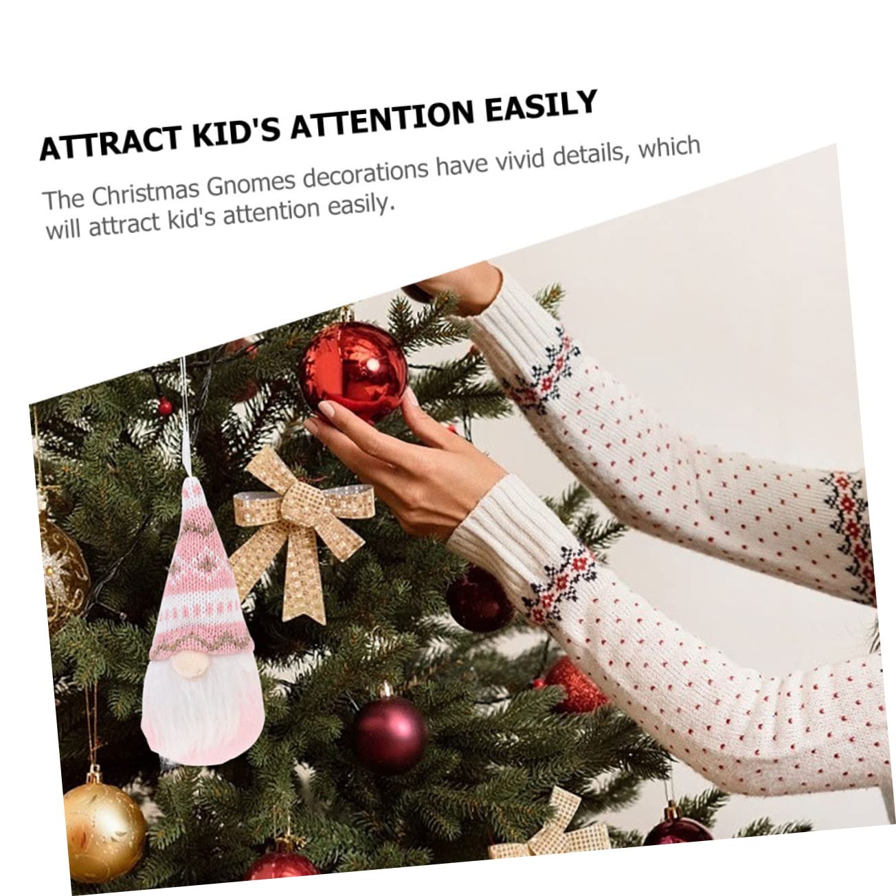 TOPBATHY STK Weihnachtspuppe GNOME Weihnachtsschmuck Weihnachtszwerge Dekorationen Weihnachtsblume Weihnachtsgesichtslose Plüsch Weihnachtsschmuck Wichtelanhänger Rosa Stoff