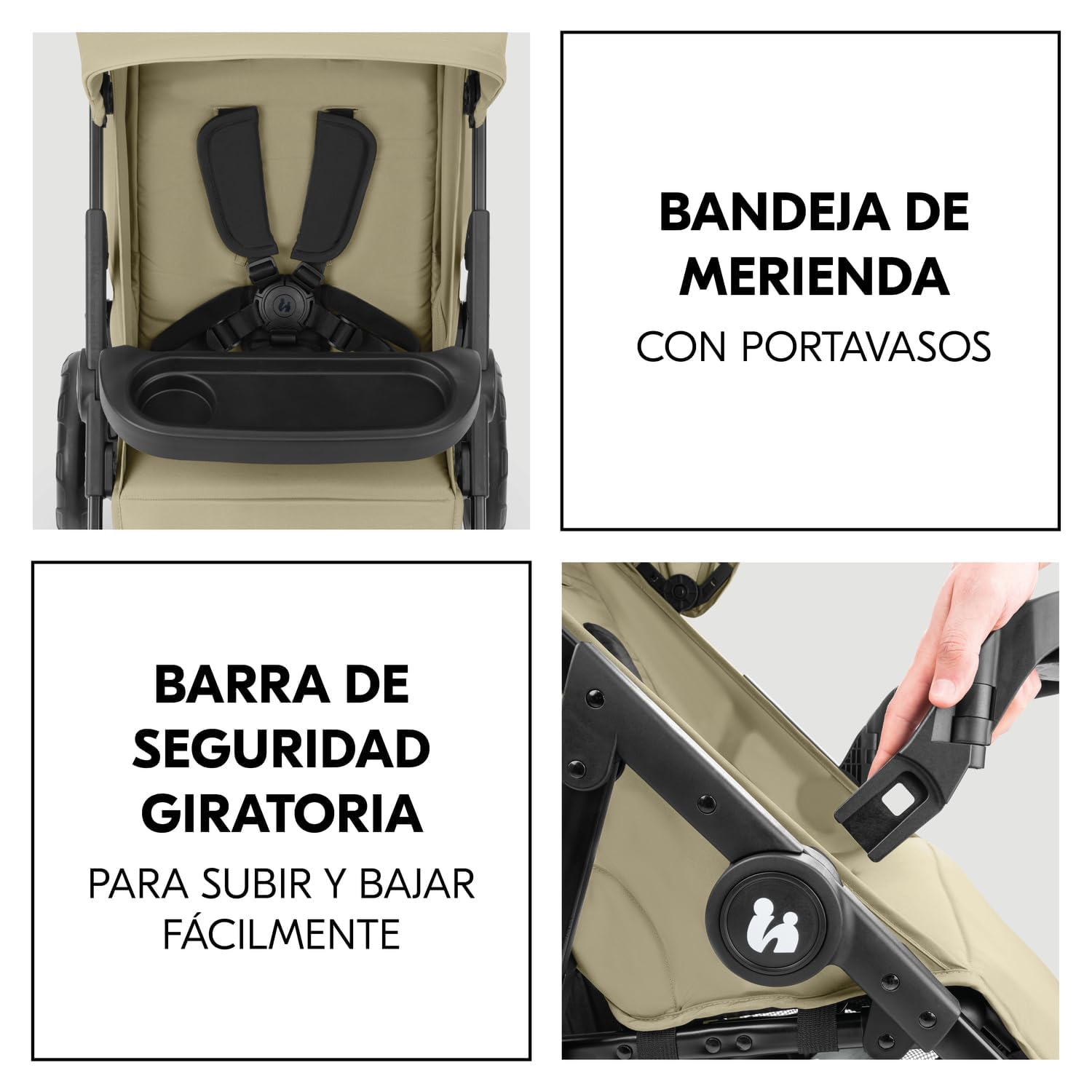 hauck Wózek dziecięcy 3-częściowy Shop N Care Trio Set - Zestaw wózka 3 w 1 z wózkiem, fotelikiem samochodowym i wózkiem spacerowym od urodzenia do 22 kg, kompaktowy, rozkładany, ochrona UV 50+