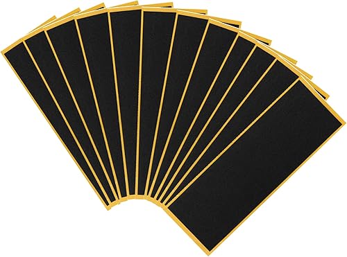 WINDIR 12 piezas de cinta de agarre de espuma para diapasones, 1.496 in x 4.331 in Pro negro madera mini patinetas (12 unidades)