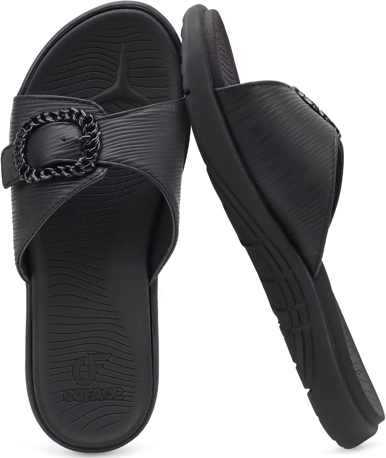 COFACE Womens Dressy Slides - Comfortable Arch Support