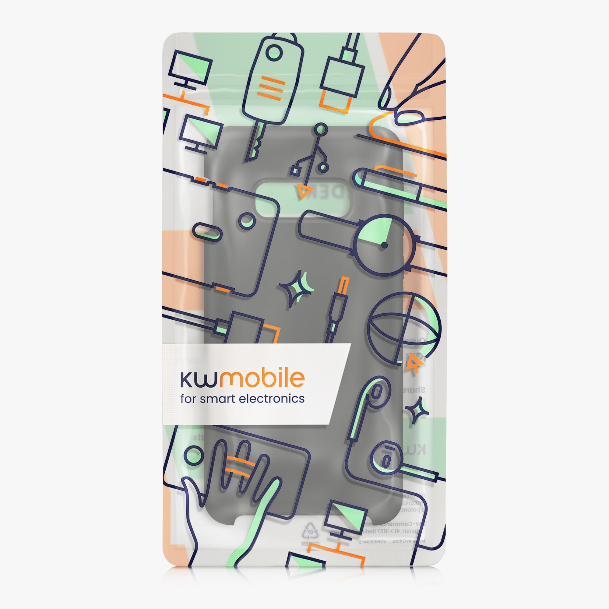 kwmobile Case for Samsung Galaxy S10e Case - Soft Cover - Shockproof Silicone - Wireless Charging Dark Grey — view 7