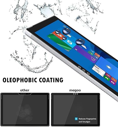 Vista 11 de Paquete de 2 protectores de pantalla de vidrio templado Megoo para Microsoft Surface Pro 9 2022/Surface Pro 8/Surface Pro X 13 pulgadas, fácil