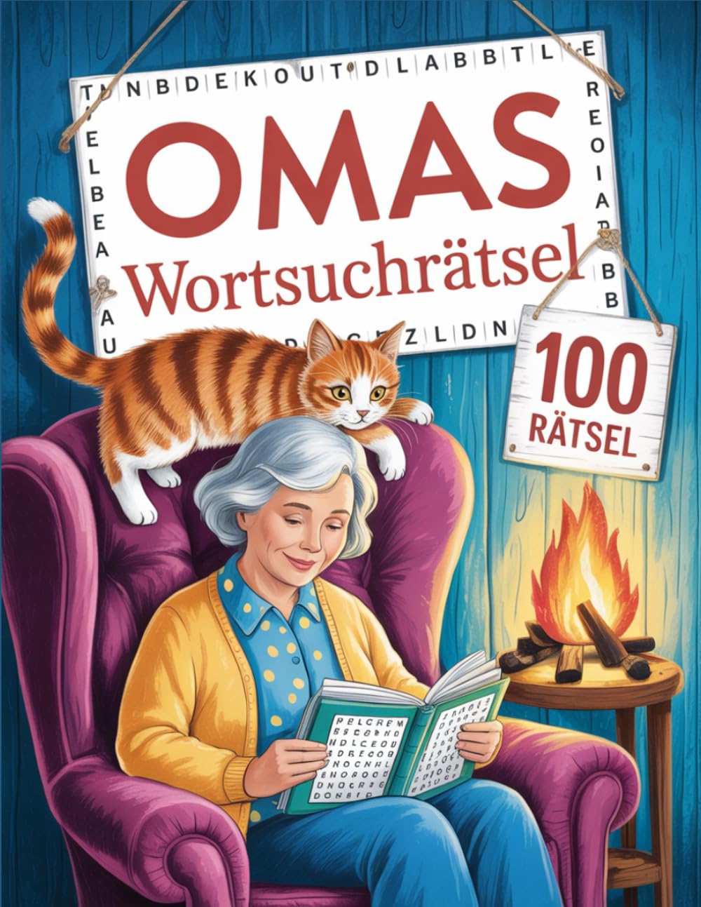 Omas Wortsuchrätsel: Großdruck Rätselbuch für Senioren – Ideal für Gedächtnis, Aufmerksamkeit und Freizeit
