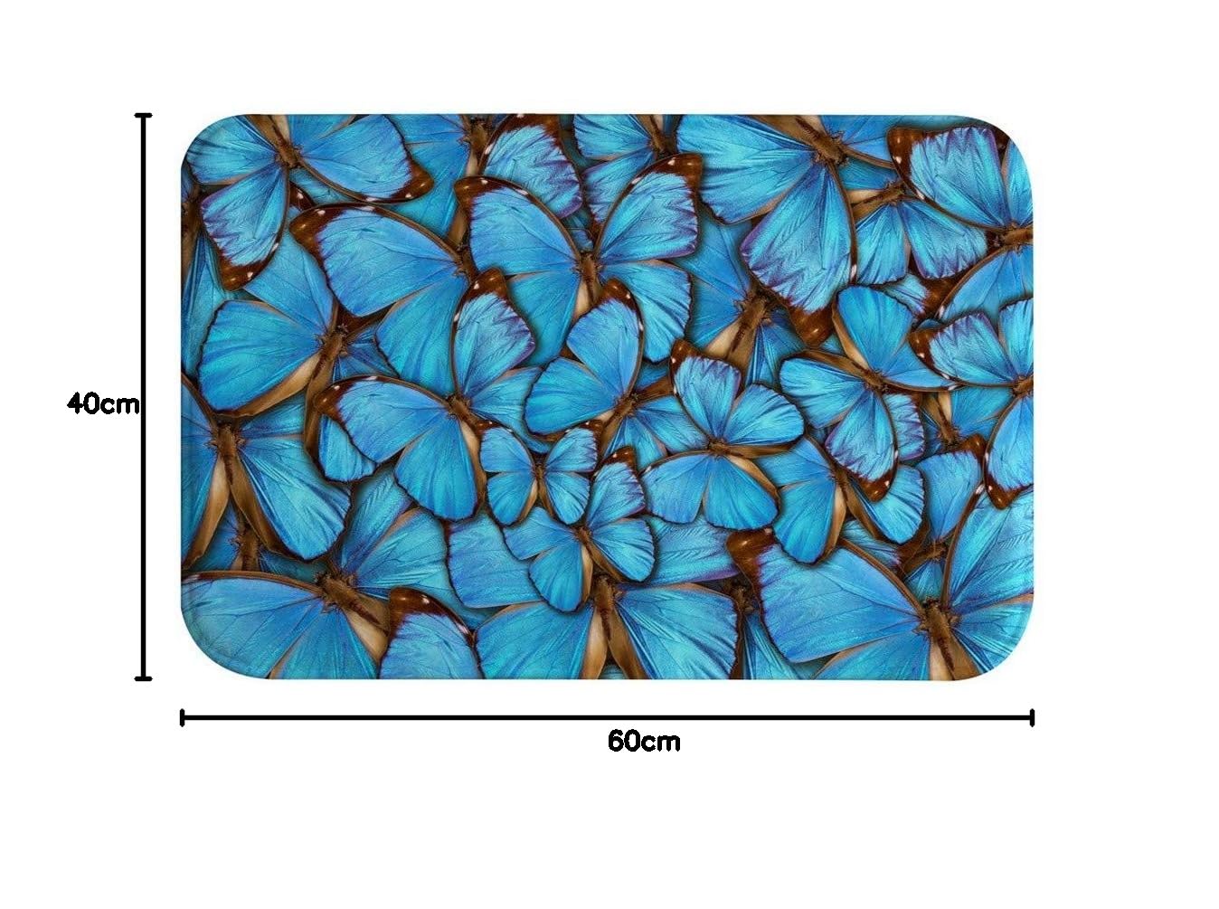 Tappetino Da Bagno Antiscivolo Extra Spesso, Tappetino Da Doccia In Microfibra Assorbente Per Il Bagno Lavabile In Lavatrice Spesso Blu Navy 50 X 80 Cm 86395286