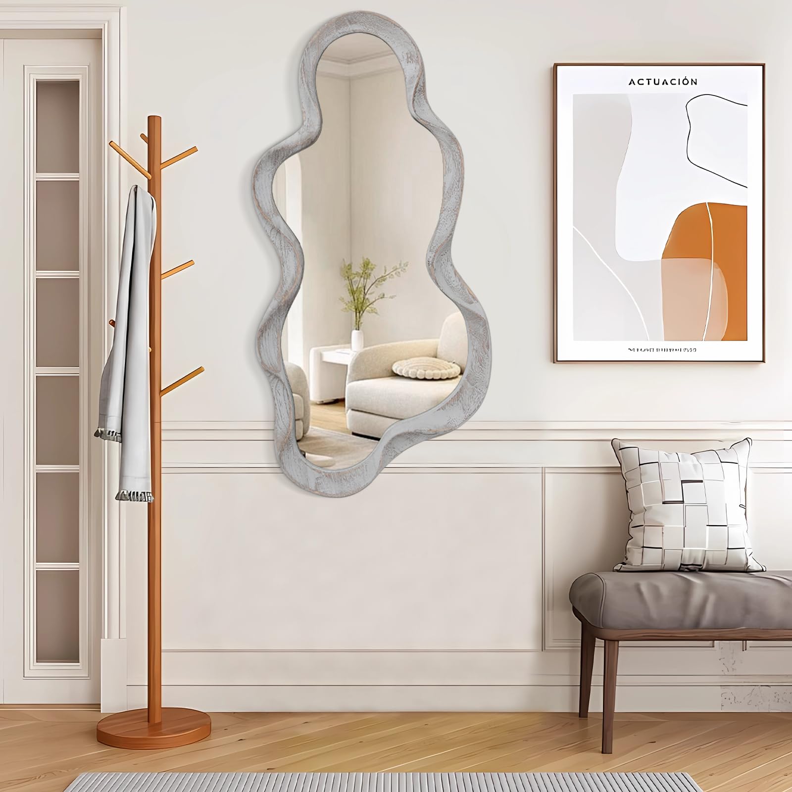 Specchio Artistico Design Unico Homsion Specchio Da Parete Irregolare ...