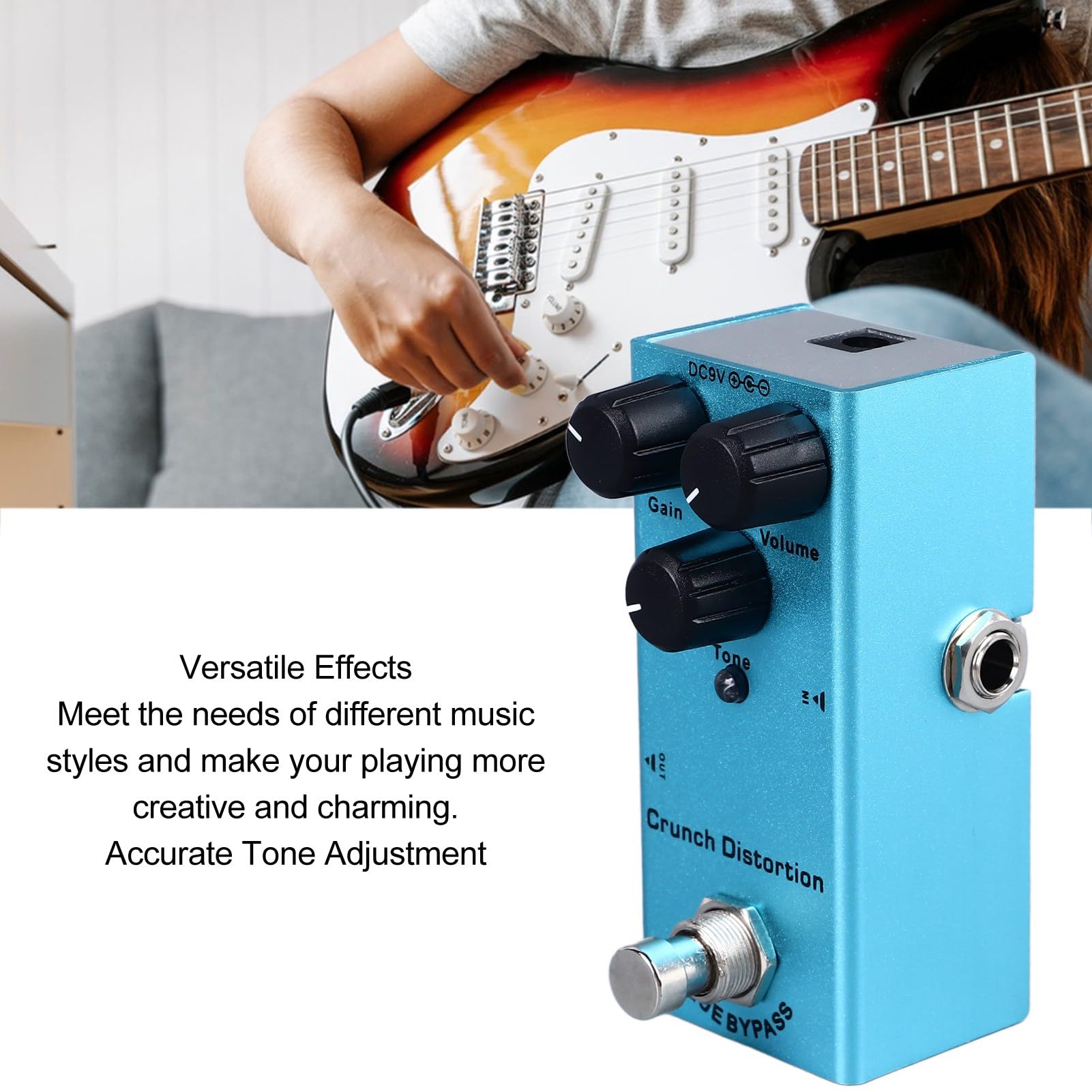 Pédale De Guitare, Pédale D'effets De Guitare électrique, Pédale De Guitare Chorus à Effets Multiples Compacte Et Portable pour la Performance, Accessoire De Guitare(Crunch Distortion(03))