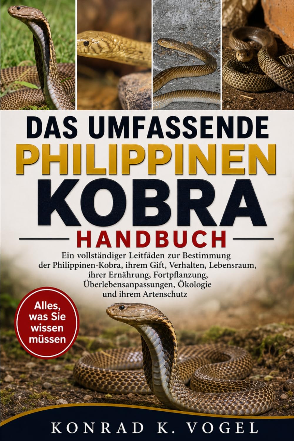 DAS UMFASSENDE PHILIPPINEN-KOBRA-HANDBUCH: Ein vollständiger Leitfaden zur Bestimmung der Philippinen-Kobra, ihrem Gift, Verhalten, Lebensraum, ihrer ... Ökologie und ihrem Artenschutz