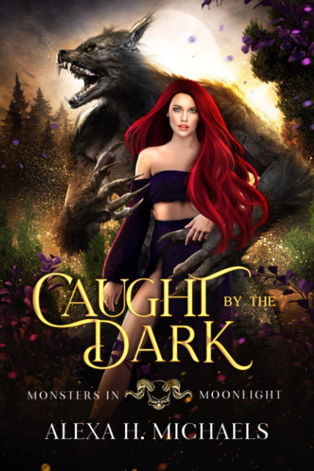 Caught By The Dark: A werewolf monster romance (Monsters In Moonlight)