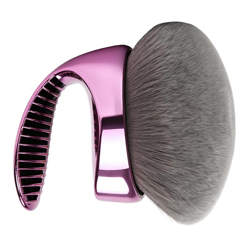 Pincel Kabuki extragrande MyTend para maquiagem corporal, cabeça oval de 11,43 cm, roxo