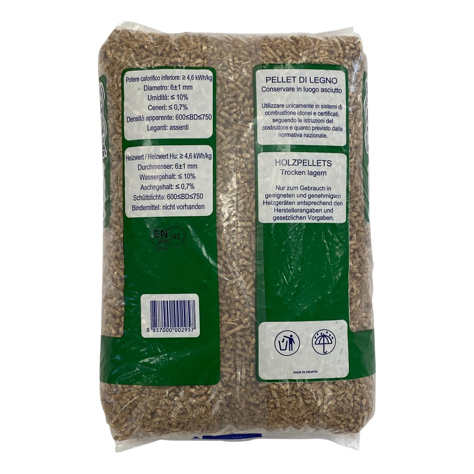 30kg KSV FLAME Buchen-Pellets für BBQ, Smoker, Räucherofen, Grill, Pizzaofen | Smoker-Granulat | Grillpellets