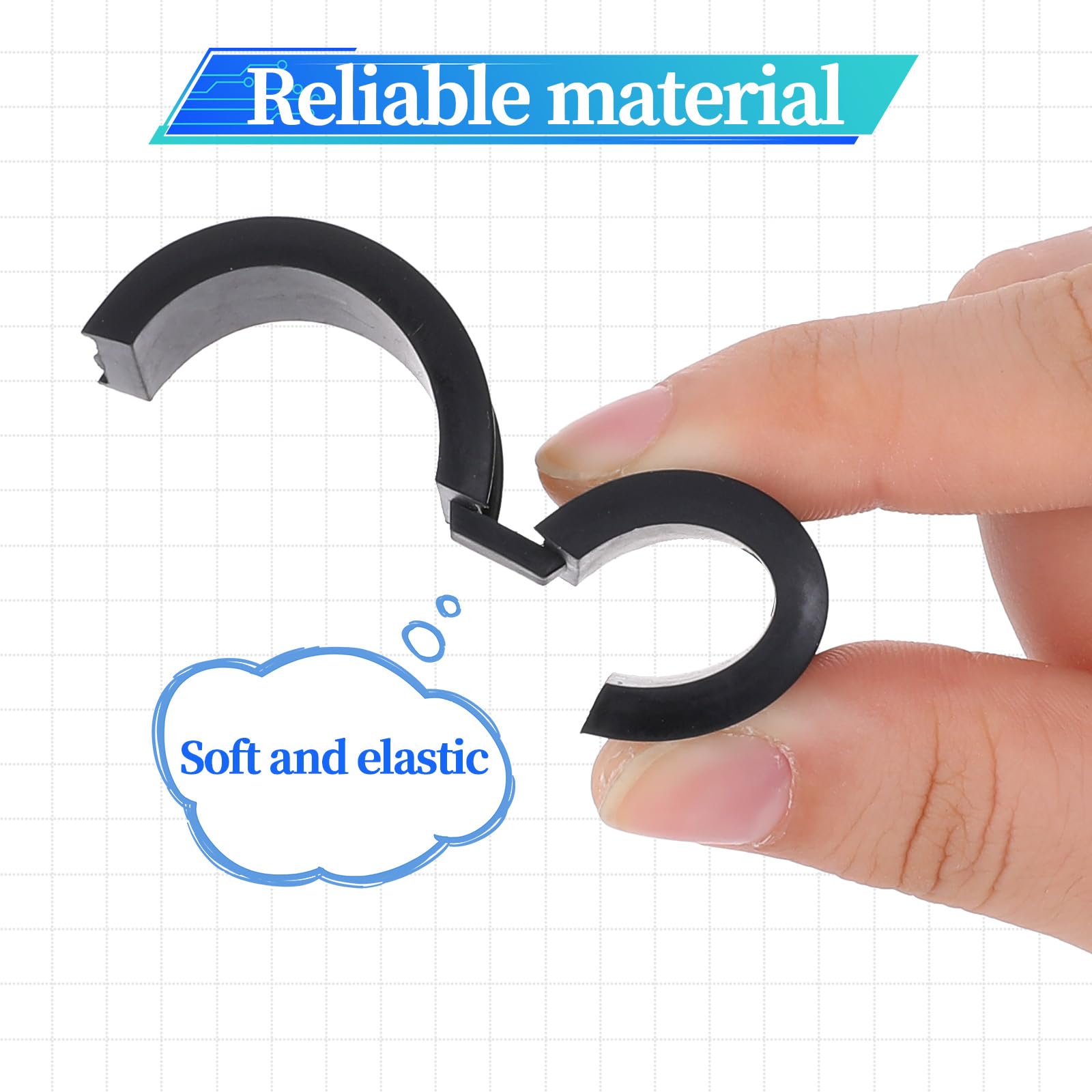 salbsever 16 Pcs Bicycle Handlebar Rubber Gasket Bike Handlebar Extender Handlebar Stem Shim Spacer Adapters Non-Slip Handlebar Adapter 22.2/25.4 mm to 31.8 mm Bike for Road Mountain Bikes - Image 3