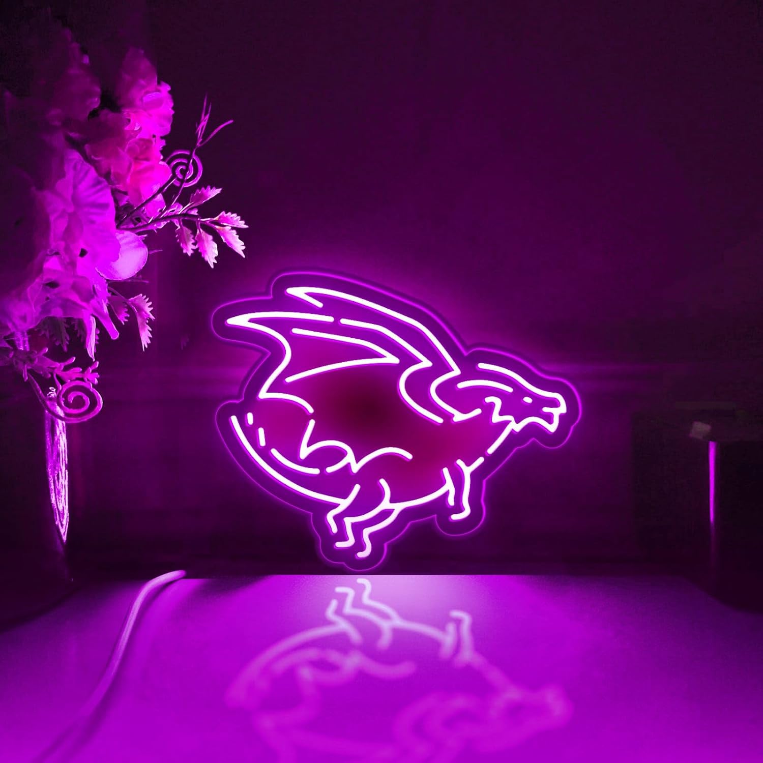 Dragon Led Light Box, Wall Art Decor, Neon-Like RGB Desktop Decorations, Bedroom Decor (RGB Light, Small Size)