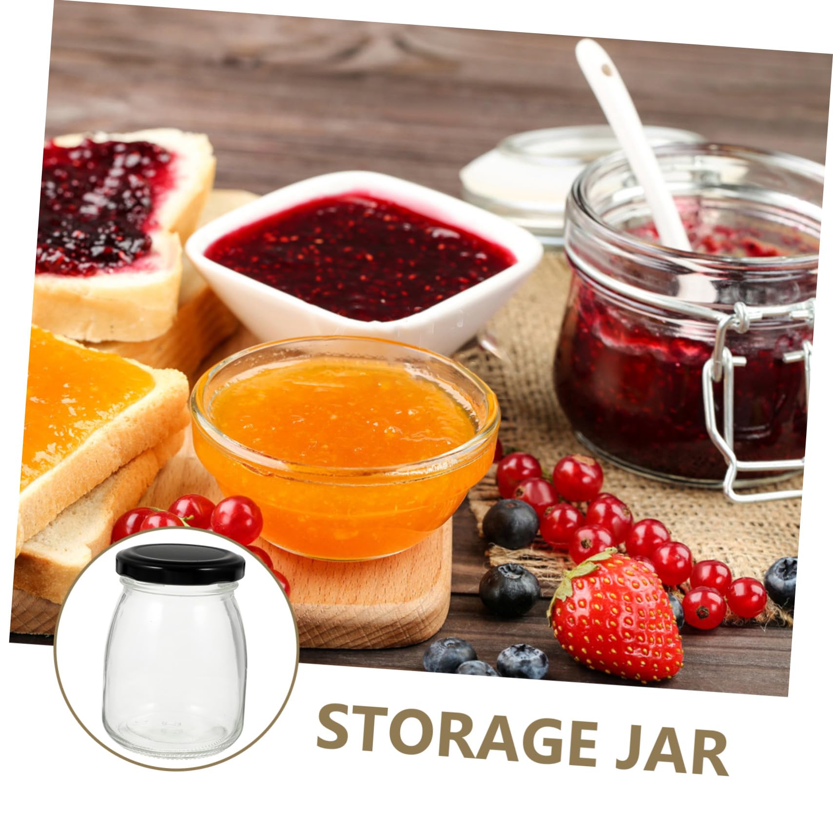 Ciieeo 10 Stück Teiliges Kleine Glasbehälter mit Metalldeckel Luftdichte Vorratsdosen für Küche Dessert Pudding Süßigkeiten Marmelade Vielseitige Aufbewahrung Sichere Glasflaschen