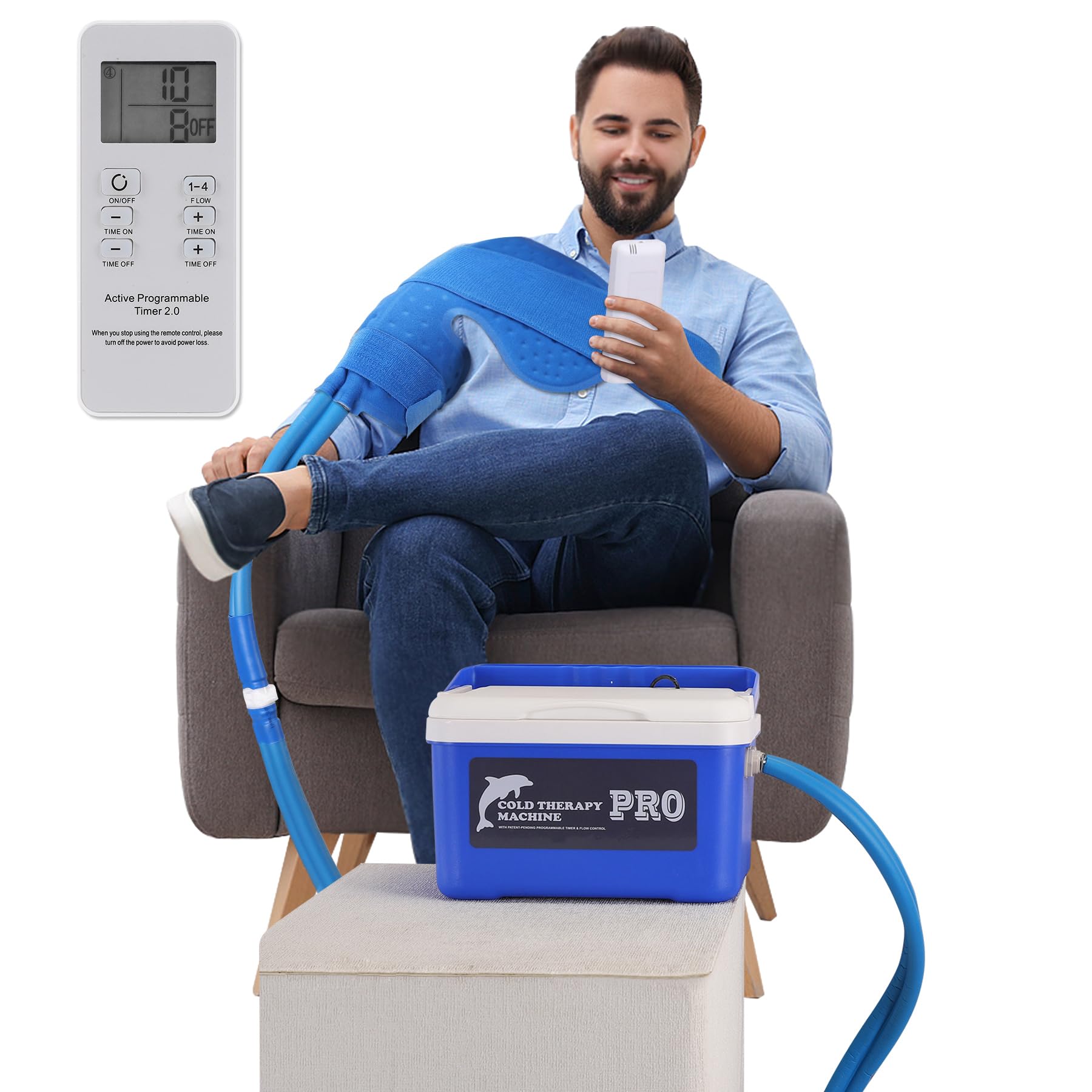 Photo 1 of **FACTORY SEALED** Cold Therapy Machine System with Programmable Timer Remote Control,Shoulder Ice Machine for Surgery Recovery,Large Shoulder Compression Pad,Quiet Pump, Strong Cryotherapy Pain Relief and Treatment
