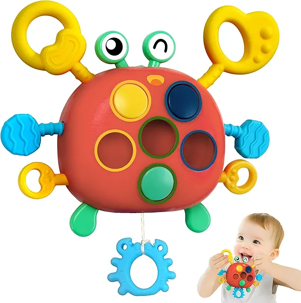 Montessori Sensory Toys for Baby Teething, Travel Car Airplane Fidget Developmental Educational Interactive Learning Gift for 18 Months Toddler 2 3 4 Year Old Boy Girl, Car Seat Stroller Pull Toys