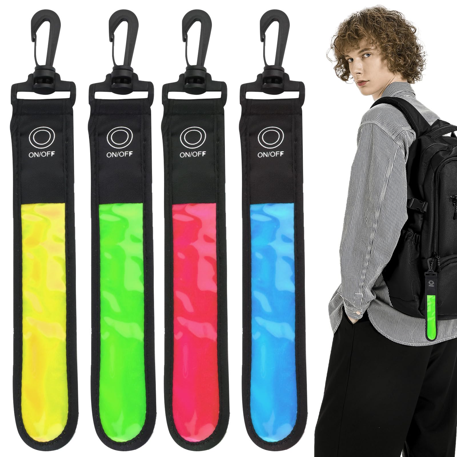 10 Luci LED Lampeggianti Per Zaino – Sicurezza Bambini, Impermeabili, 5 Colori, Per Corsa E Scuola
