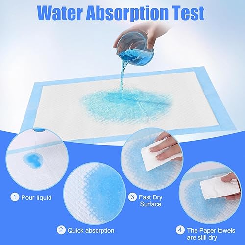 Miniatura 5 de Paquete de 100 cambiadores desechables, almohadillas desechables para bebés de 17 x 13 pulgadas, cambiador de pañales impermeables, almohadillas