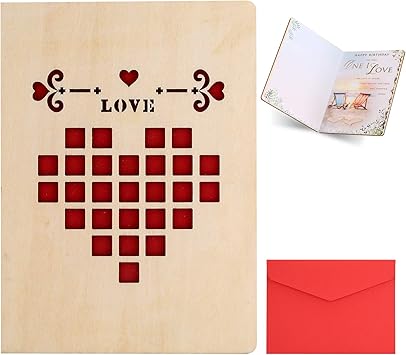 Amazon バースデーカード 彼女 グリーティングカード 木製誕生日カード 彼氏 手作りの誕生日カード メッセージカード 誕生日ギフト 大人 子供に適した 彼氏 彼女 奥さん 旦那さん 母 父 友人へのカード 封筒付き 恋人 グリーティングカード 文房具 オフィス用品
