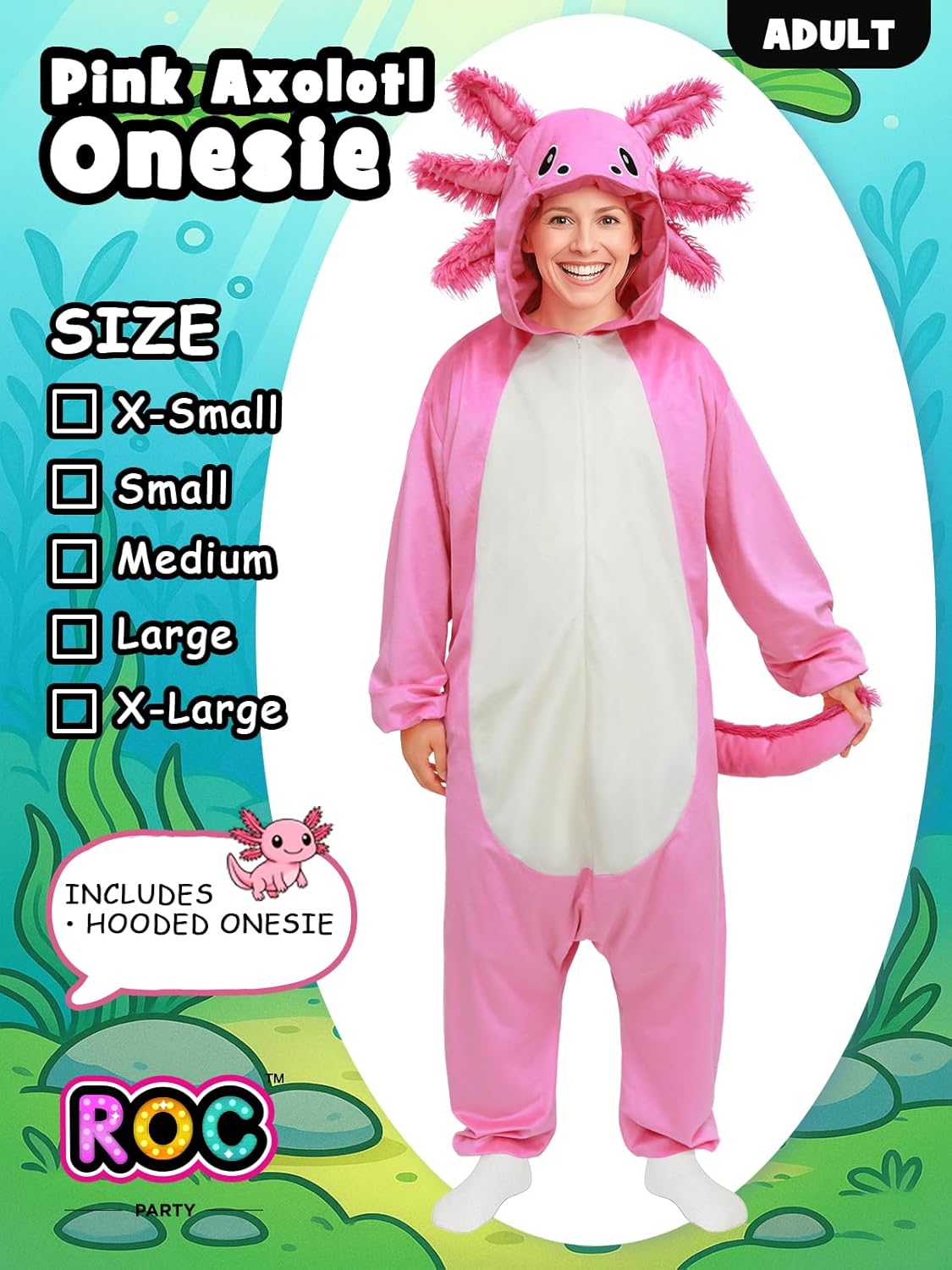 3D Hooded Animal Onesie Costume for Adults - Unisex Christmas Xmas Holiday Festival Cosplay One-Piece Pajama - Image 5