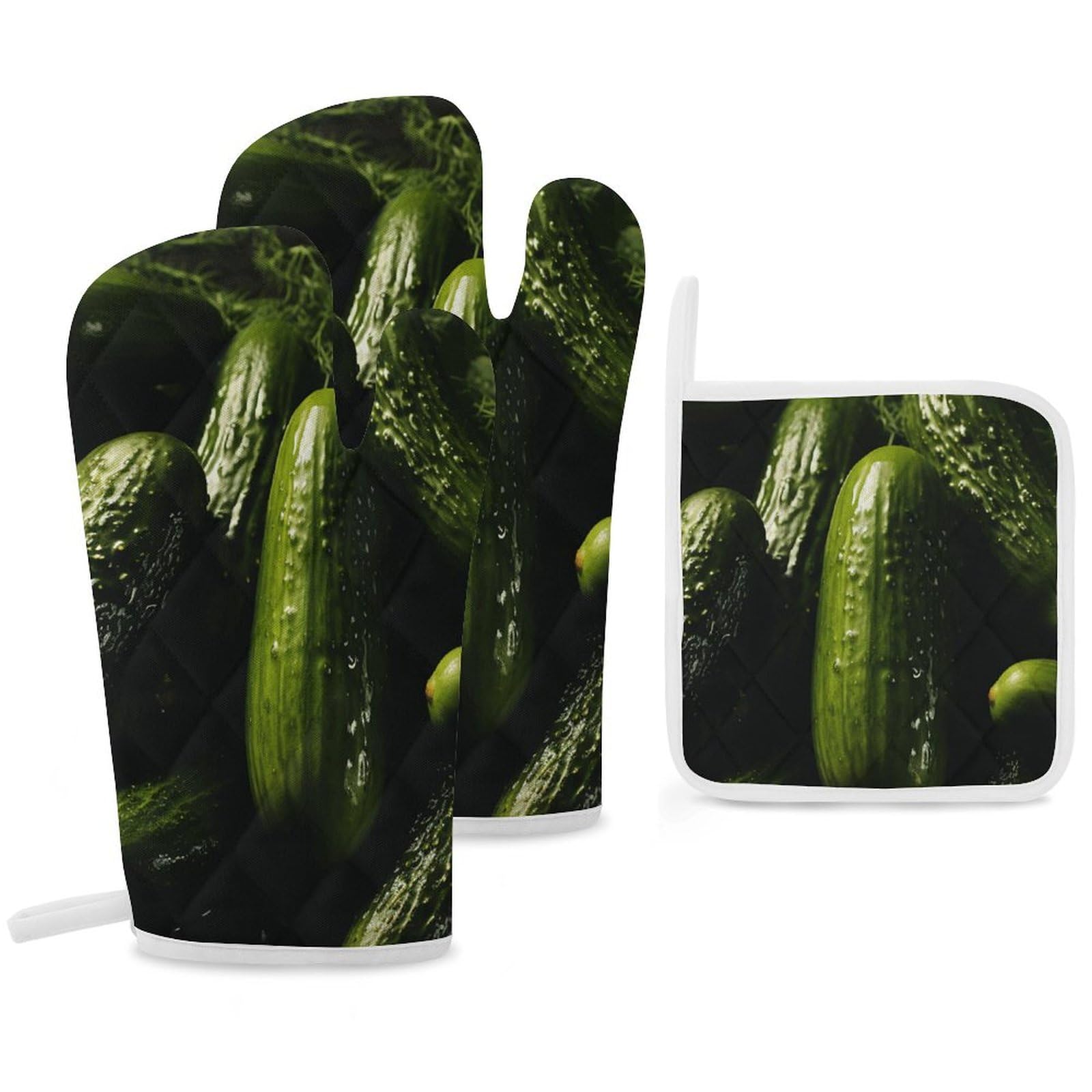Gants de cuisine cornichon amusants pour cuisiner de bons petits plats