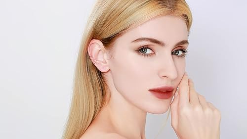 Miniatura 4 de Metzakka Sterling Silver Ear Cuffs, 2 Pairs of Ear Cuffs for Non Pierced Ears, Non Piercing Earrings for Women Girls or Men (Gold)