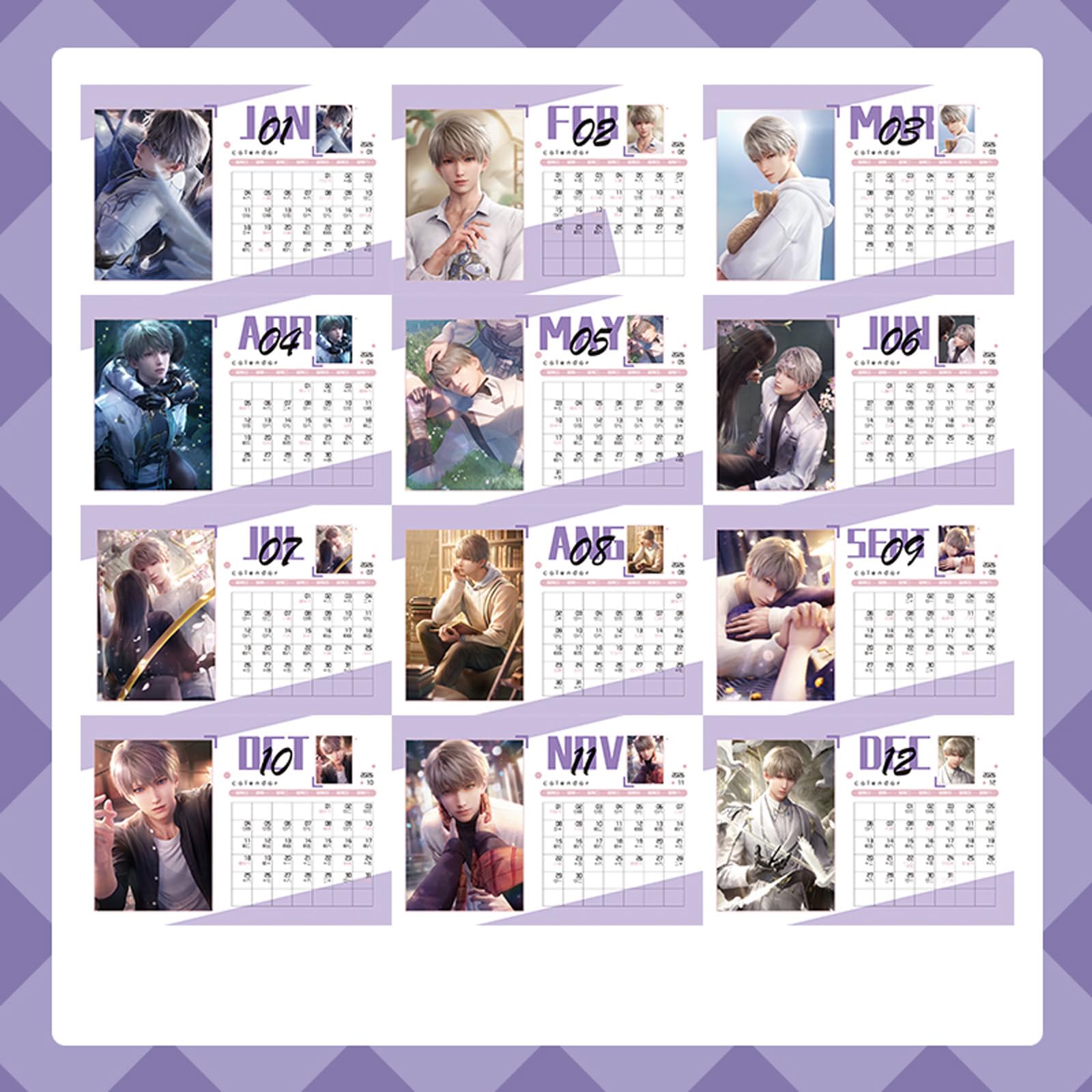 Amazon.co.jp: 恋と深空 カレンダー ホムラ セイヤ レイ 2025-2026年