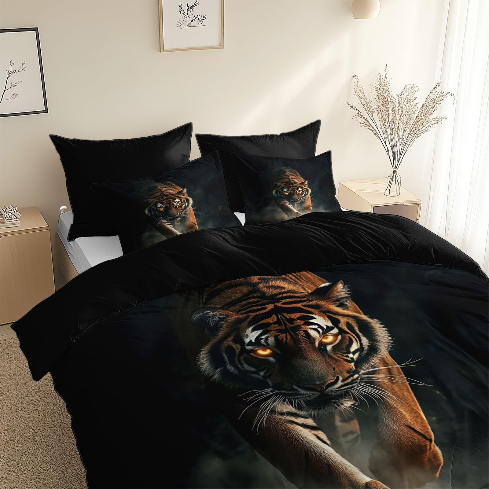 Pure Black Background Duvet Cover Toddler Size 40