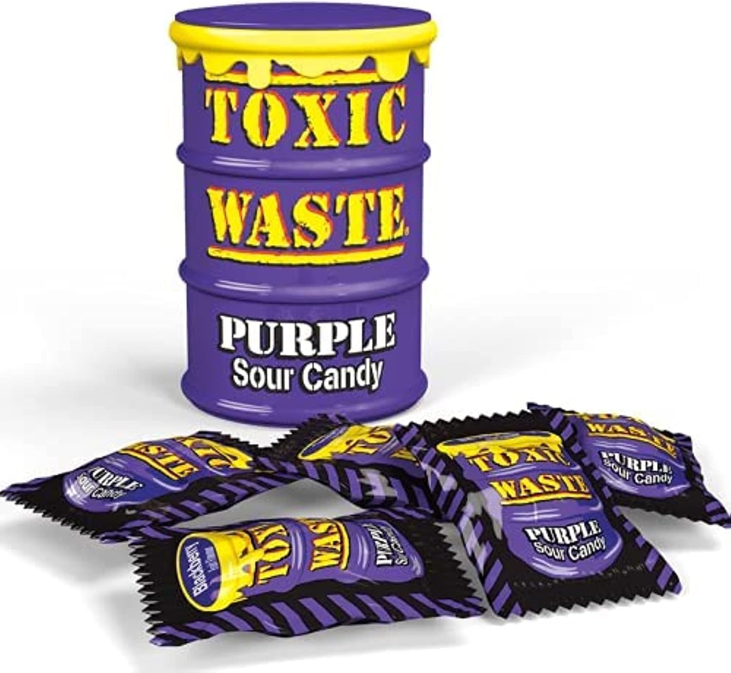 Candy dynamics Toxic Waste Purple Sour Candy Drum -42g