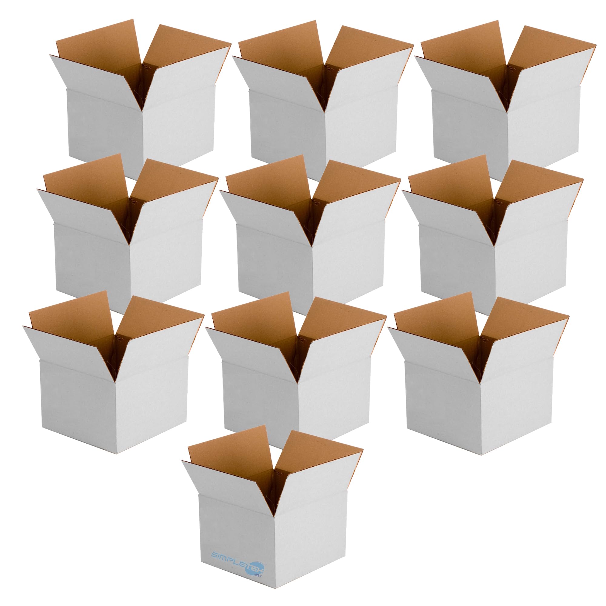 Cajas de cartón blanco SIMPLETEK de doble onda 27x51x54 cm para mudanzas y embalaje resistente