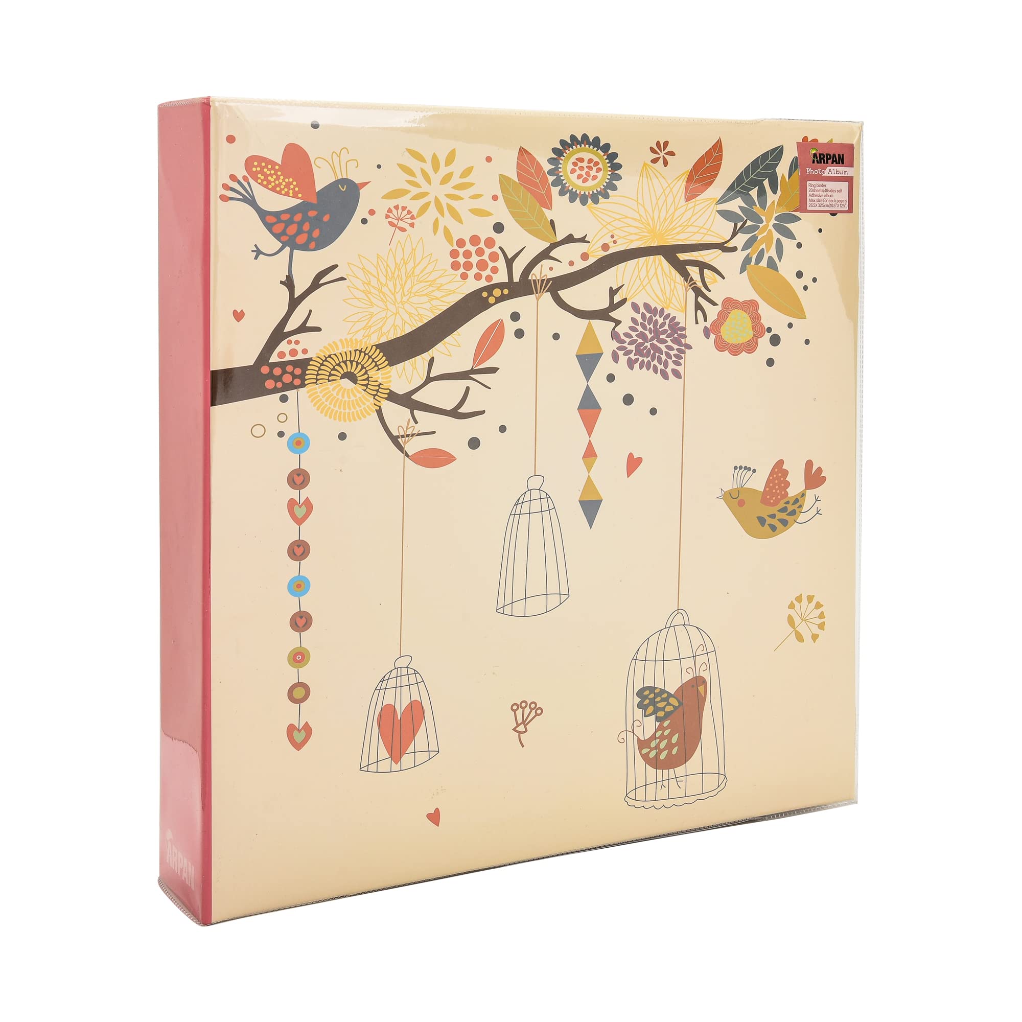 Arpan Vintage Art Extra-Large 3-Ring Binder Self Adhesive Photo Album 20/Sheets 40/Sides (Vintage Art)