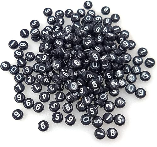 Miniatura 7 de 500 cuentas redondas de acrílico de 0.157 x 0.276 pulgadas, cuentas sueltas de plástico mixto para hacer joyas, pulseras, collares, llaveros