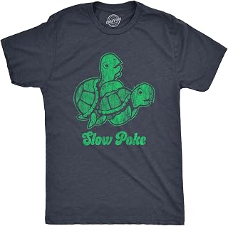 Mens Slow Poke T Shirt Funny Offensive Turtle Sex Graphic Novelty Tee for Guys