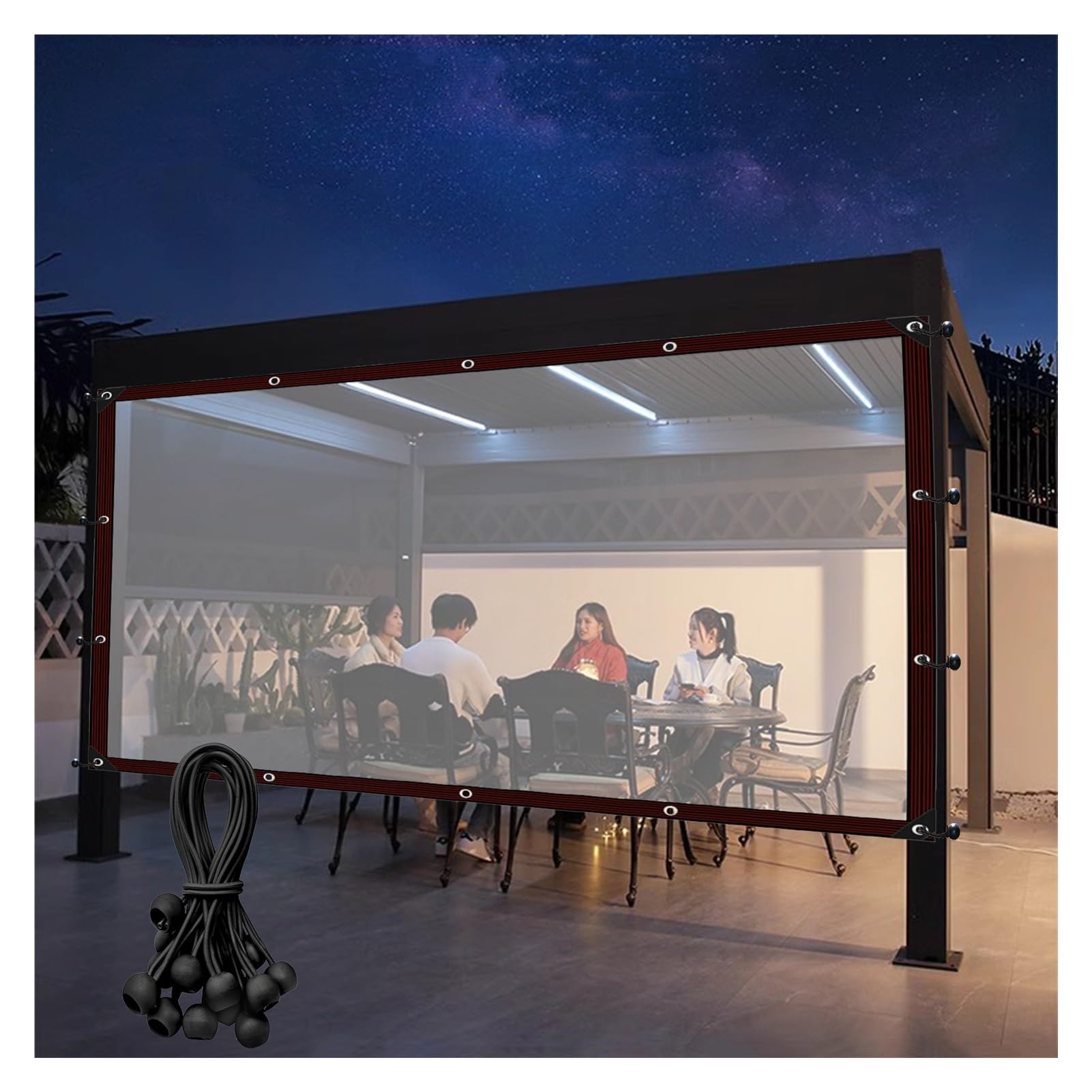 Páneles laterales de pérgola impermeables para proteger tu porche