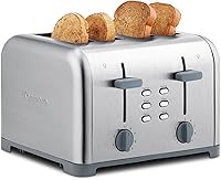 Vista 1 de Kenmore Tostadora de 4 rebanadas – Aparato de cocina de encimera de ranura extra ancha, función de descongelación, dolor de parrilla, 9 ajustes
