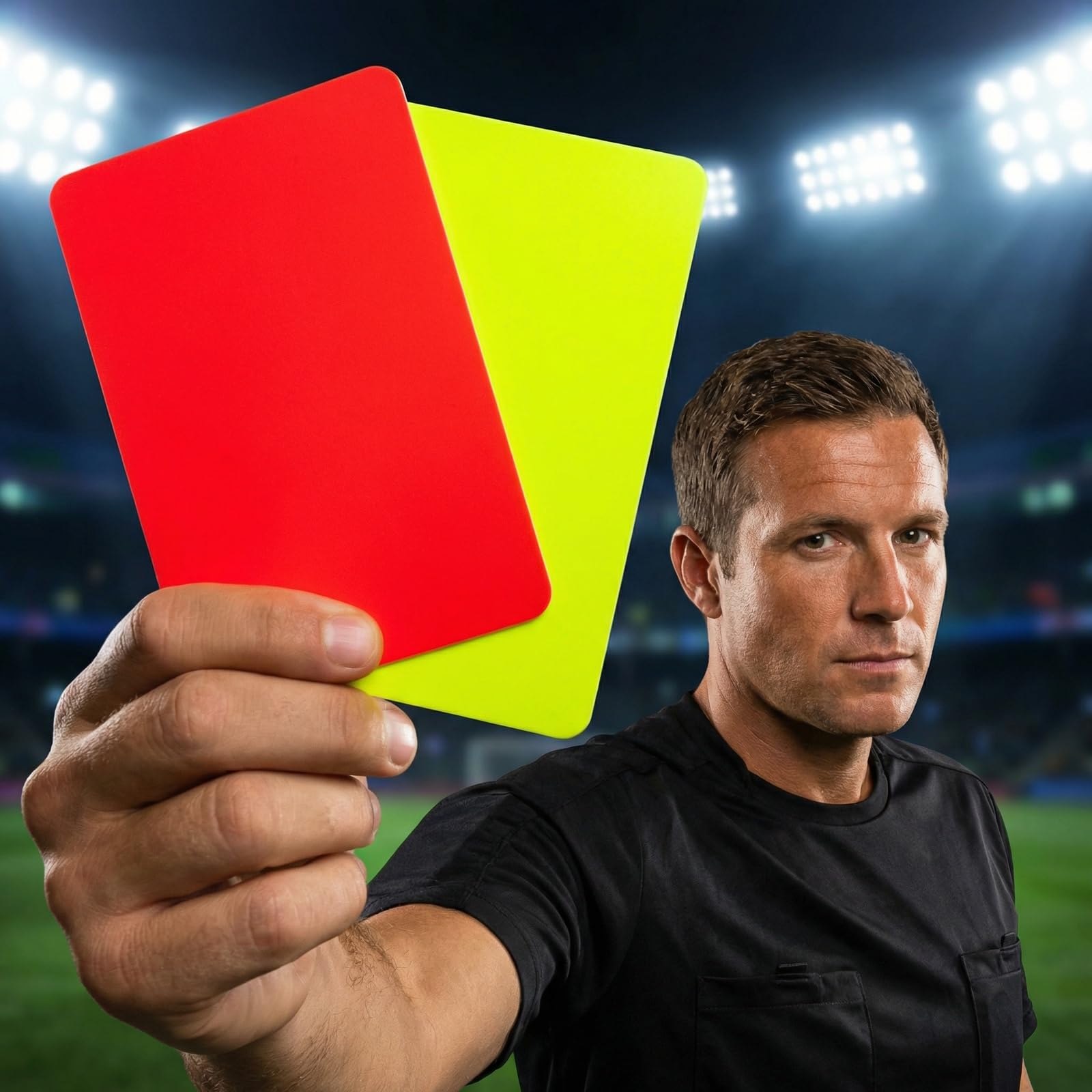 Dos Tarjetas De Árbitro De Fútbol, Roja Y Amarilla, Equipo para Árbitros Y Entrenadores, Material De PVC