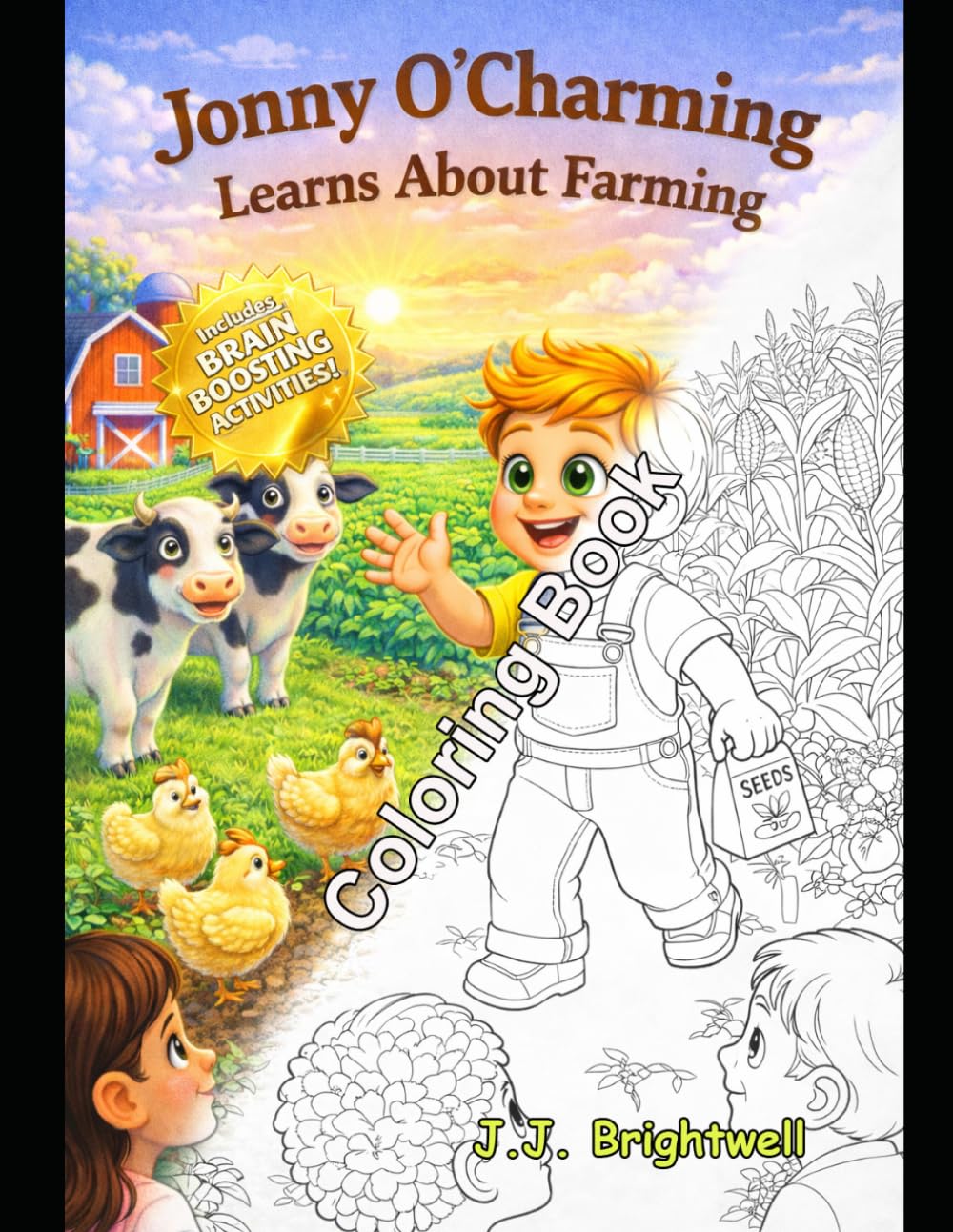 Jonny O'Charming Learns About Farming: Coloring Book