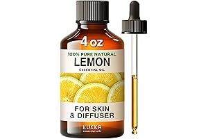 Kukka Lemon Essential Oil: Premium Grade for Revitalizing Skin, Aromatherapy, and DIY Projects