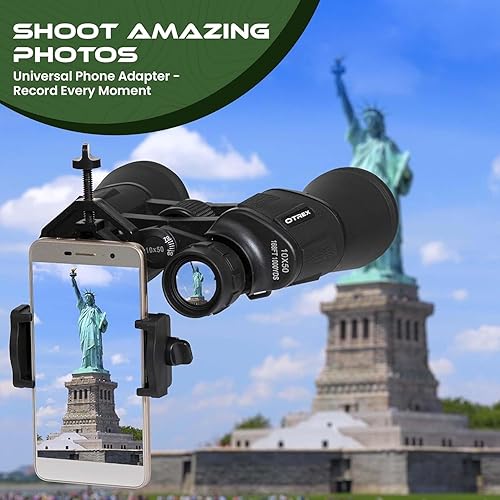 Miniatura 4 de Prismáticos de 10 x 50 para caza  Binoculares HD de alta potencia para adultos para observación de aves, viajes, juegos deportivos con funda de