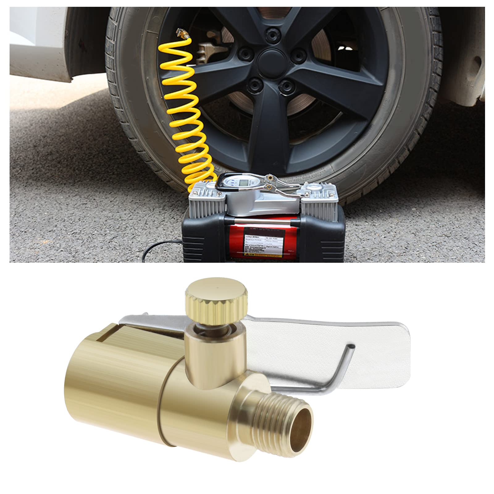 2 szt. adapter zaworu pompy do opon zamiennik dźwigni zaworu samochodowego wtyczka mosiężny zawór opony klips do pompy powietrza akcesoria do samochodów ciężarowych
